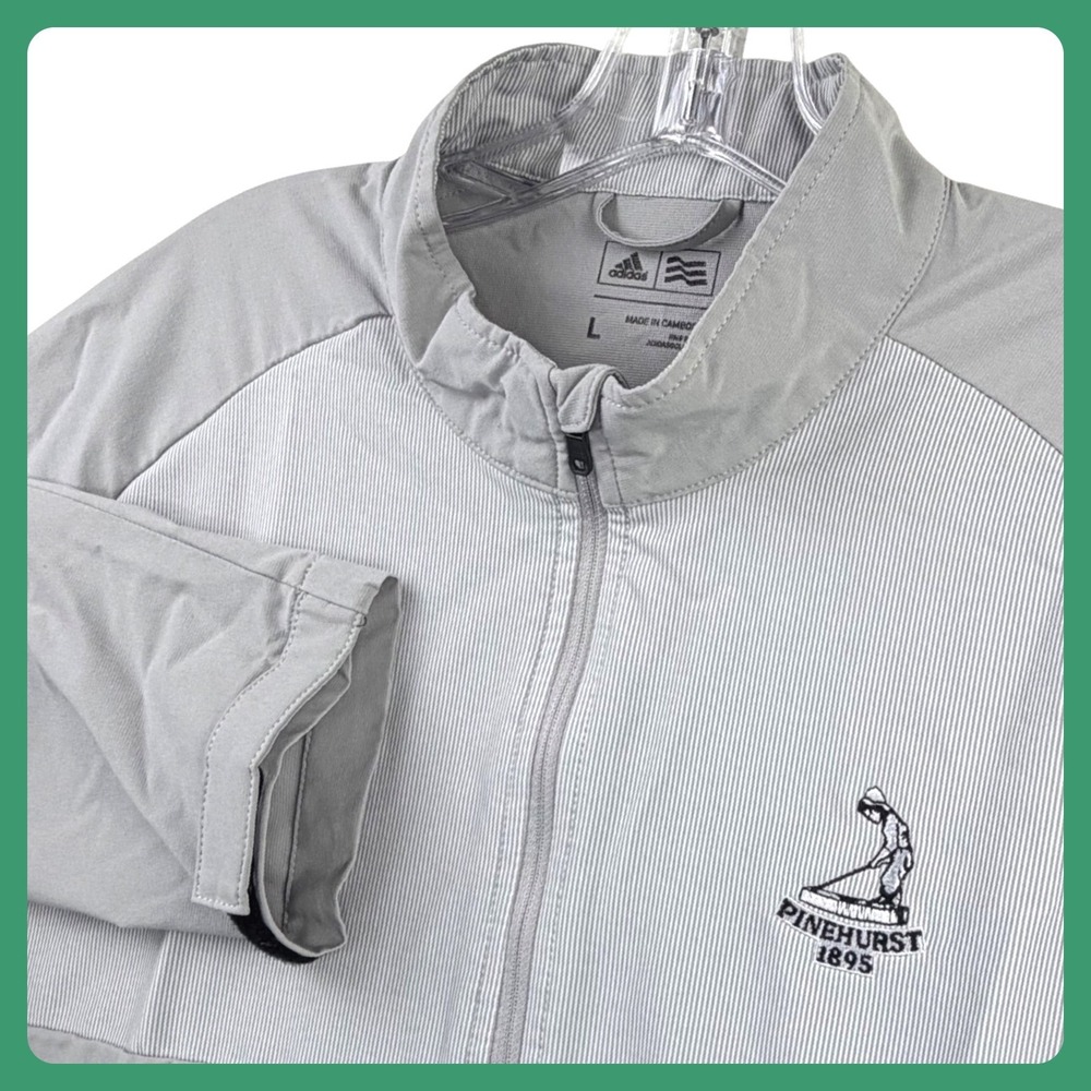 Adidas Golf Pinehurst 1895 1/4 Zip Pullover Men Large Gray Windbreaker
